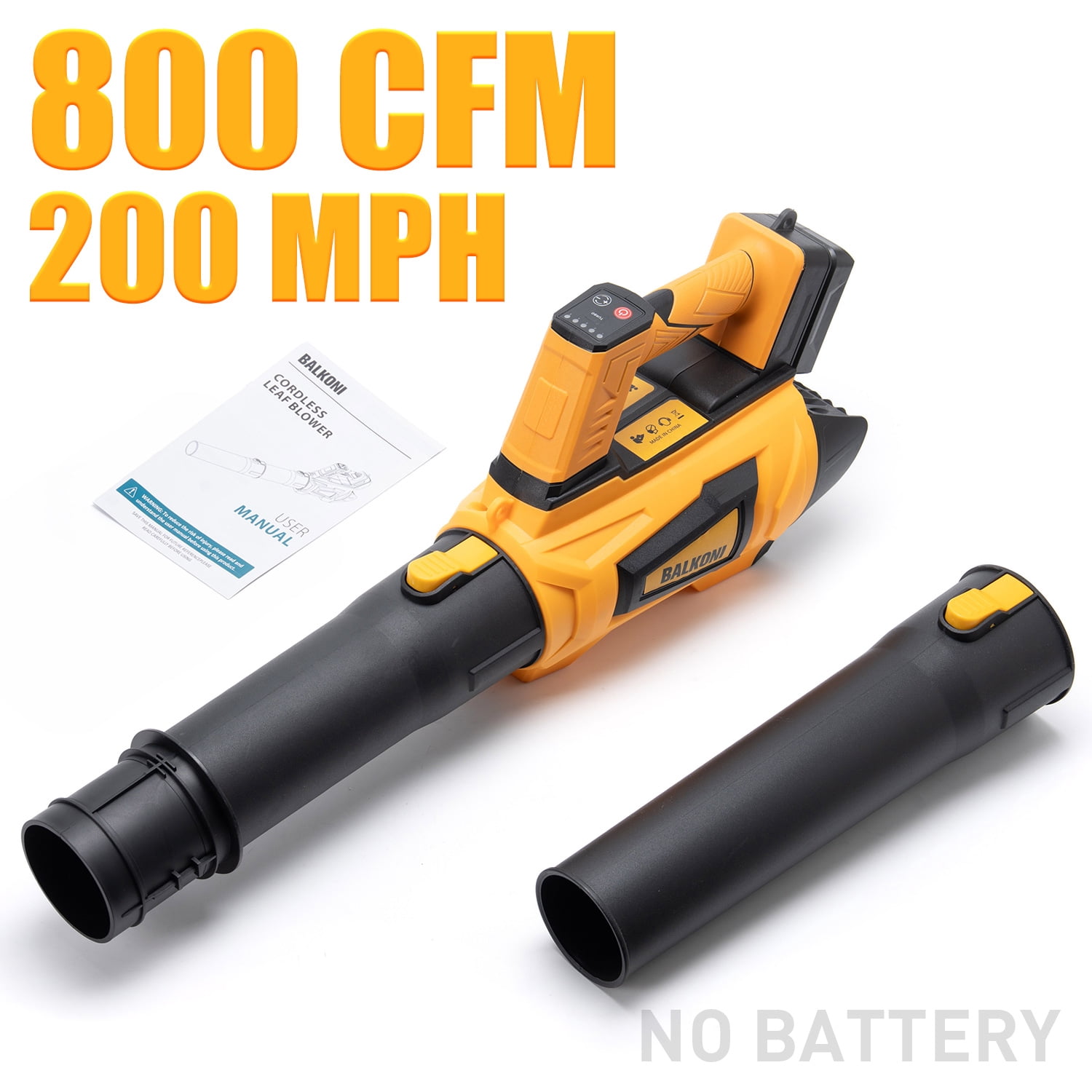 Balkoni 40V Cordless Leaf Blower, 200 Mph, 800 Cfm photo 1