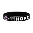 thumbnail image 1 of Breast Cancer Awareness Pink Ribbon Silicone Bracelet Wrist Band, 1 of 6