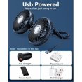 thumbnail image 3 of Ventilador para auto xuenair de doble enfriamiento USB, 3 velocidades ajustables, 3 of 9