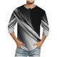 thumbnail image 1 of Blusas y camisas de manga larga con cuello redondo para hombre, blusa informal con cuello redondo y manga corta, blusa estampada de poliéster para hombre., 1 of 2