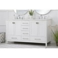 thumbnail image 2 of 60 inch Double Bathroom Vanity in White, 2 of 8