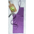 thumbnail image 4 of CC Home Furnishings Unisex Chino Cotton Kitchen Chef Apron - 32" - Eggplant Purple, 4 of 8
