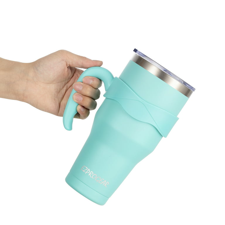 40oz Stainless Steel Vacuum Sealed Tumbler with Handle and Straw (Graphite)