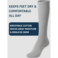 thumbnail image 6 of Special Essentials Diabetic Socks for Men & Women – Non-Binding Over The Calf Extra Wide Top Cotton Neuropathy Socks (Grey - 4 Pairs, Large), 6 of 6