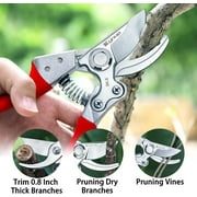 Kynup Pruning Shears for Gardening, Garden Hand Shears, Professional Bypass Pruner Hand Shears Heavy Duty, Pruners for Gardening, Garden Clippers, Hedge Shears, Garden Tools(Red)