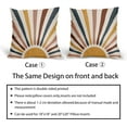 thumbnail image 5 of Boho Sun Sunrise Throw Pillow Covers 20x20 Inch Abstract Bohemian Colorful Stripes Pillow Cases Modern Minimalism Rustic Naby Blue Yellow Pillowcase Set of 2 Home Decor For Cushion Couch Sofa Outdoor, 5 of 6