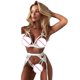 thumbnail image 4 of Conjunto de Lencería Sexy Gibobby Sujetador y Bragas de Mujer G-string Blanco M, 4 of 4