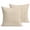 Beige, Tan, Sand, variant on Misty Blue Rustic Throw Pillow Covers 18 x 18 Inch Pillow Covers Set of 4 Decorative Vintage Farmhouse Blue Solid Color Cushion Case Square Cotton Linen Pillowcases with Zipper for Couch Sofa Bed