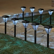 BrylaneHome Black Solar Lights, Set Of 8