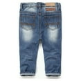 thumbnail image 2 of KIDSCOOL SPACE Baby Boys Girls Little Kid Elastic Ripped Jeans StoneWashed Pants,6-7 Years, 2 of 8