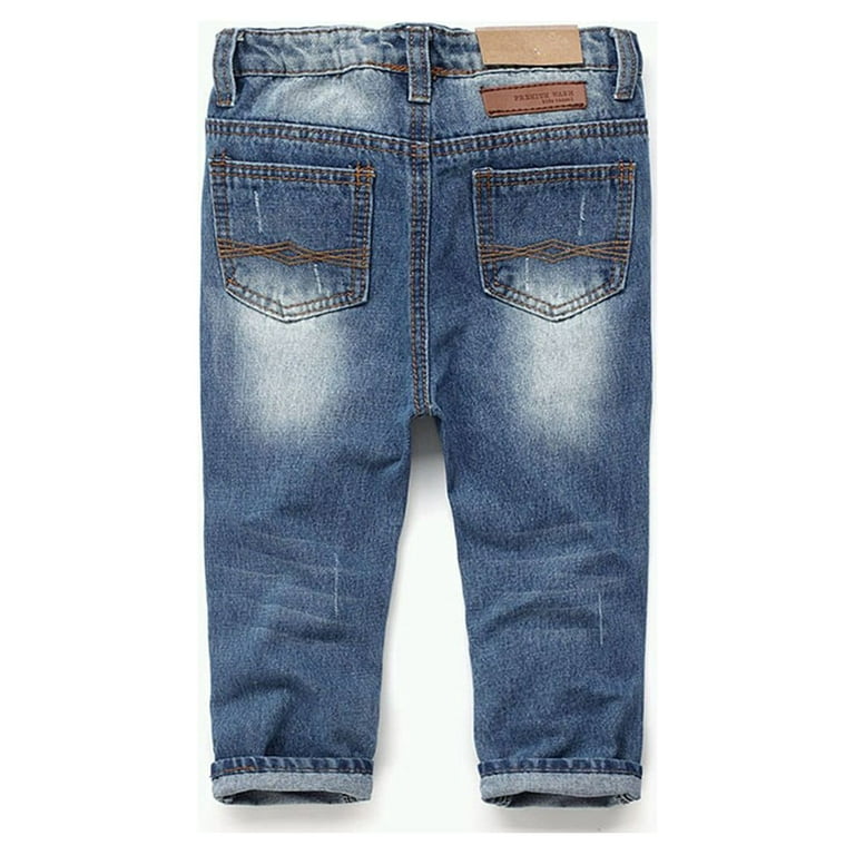 Months Boys Elastic Pants,9-12 Kid Ripped SPACE Little Girls KIDSCOOL Baby Jeans StoneWashed