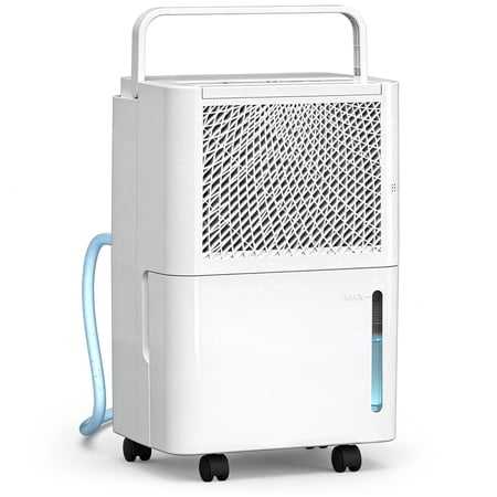 HUMSURE 30 Pints Dehumidifier for Basement with Drain Hose, Covers up to 2500 Sq. ft Dehumidifiers for Home, Auto Defrost, 24-Hour Timer, White