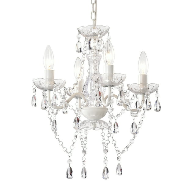 White Chandelier Mini Crystal Chandelier Small Acrylic Chandelier 4