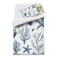 thumbnail image 2 of Coastal Coral Starfish Duvet Cover and Pillowcase Set for Single Bedding, Bedroom Accessories for Kids Teens, 2 of 5
