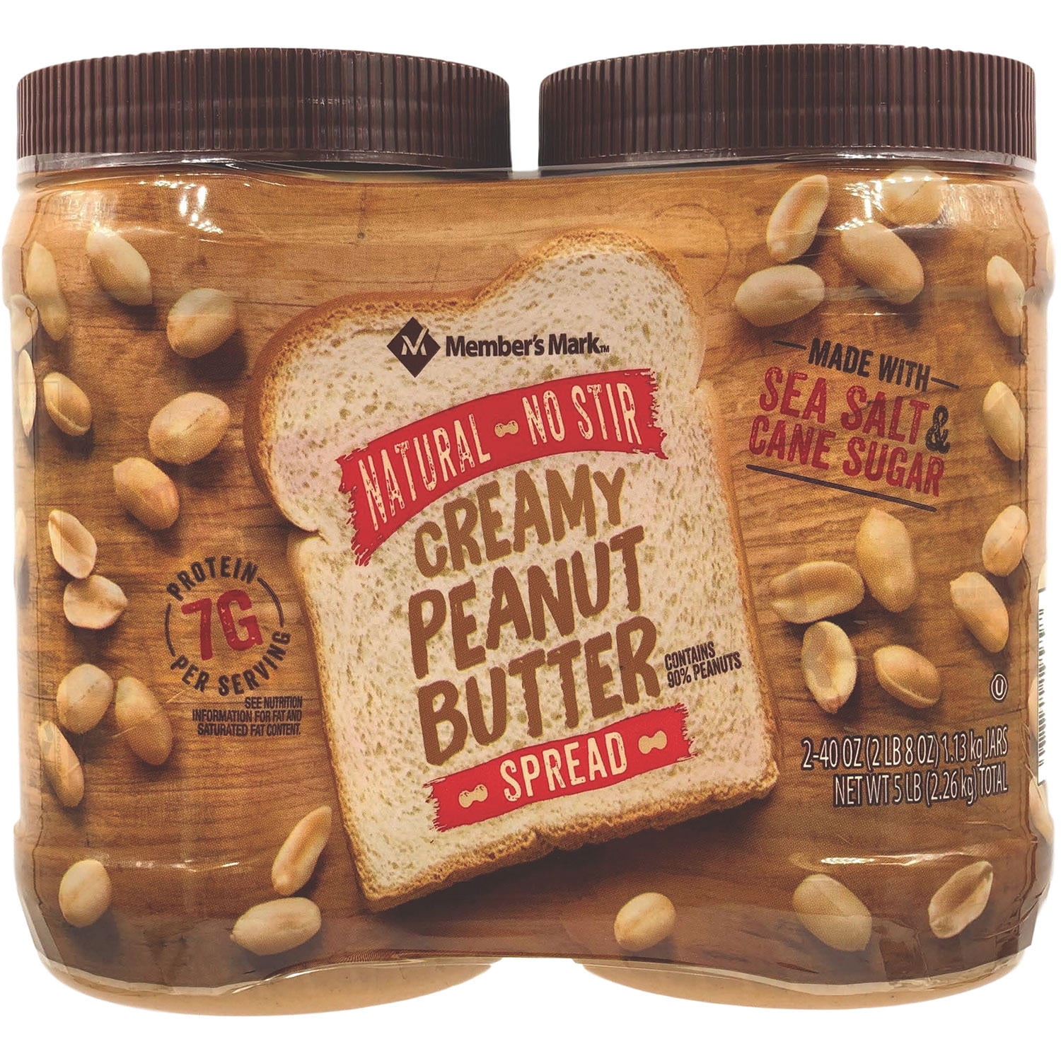 MM Natural No Stir Creamy Peanut Butter Spread (40 oz., 2 ct ...
