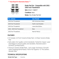 thumbnail image 2 of Brake Pad Set - Compatible with 2002 - 2005 Ford Thunderbird 2003 2004, 2 of 2