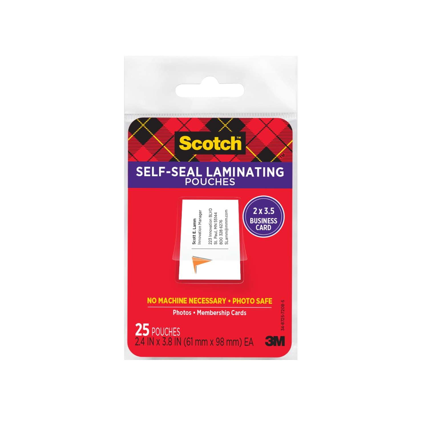 Amazon.com : Scotch Self-Sealing Laminating Pouches, Wallet
