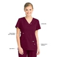 thumbnail image 6 of Grey's Anatomy Women's Junior Fit Mock Wrap Nurse Scrub Top - 4153, 6 of 7