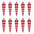 thumbnail image 2 of 12pcs Creative Gourd Shaped Christmas Ornaments, Vibrant Red Plastic Pendants for Tree Decor, Home Festive Decorations, 2 of 5
