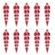 thumbnail image 2 of 12pcs Creative Gourd Shaped Christmas Ornaments, Vibrant Red Plastic Pendants for Tree Decor, Home Festive Decorations, 2 of 5