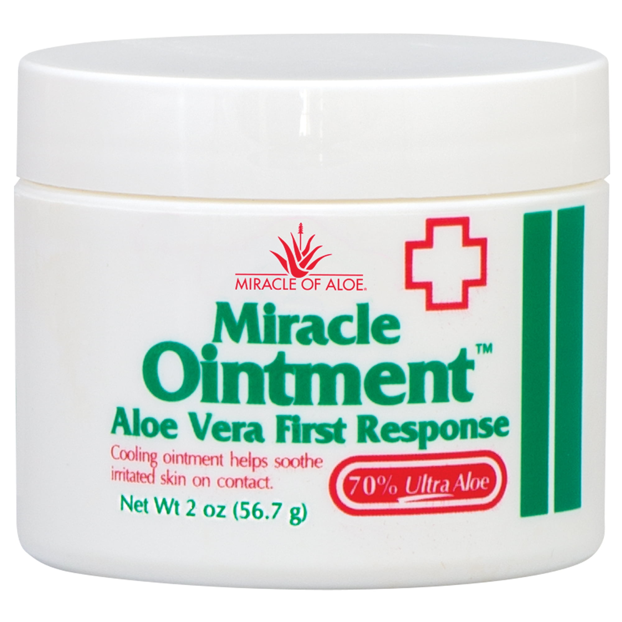 Miracle Ointment Aloe First Aid Cream 2 ounce jar with 70% UltraAloe