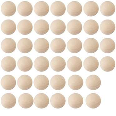 KOHAND 40 PCS 2 inch Wooden Ball, Unfinished Wooden Round Sphere, Wooden Craft Balls for DIY Projects