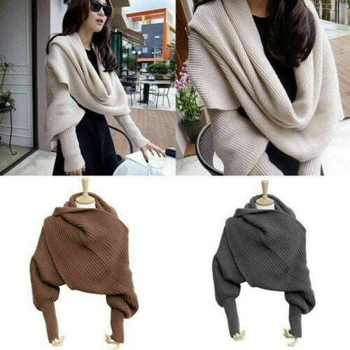 Women's shawl with sleeves hotsell