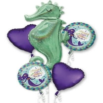 Anagram Mermaid Wishes Seahorse Bouquet of Balloon 5pc