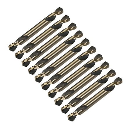 

HSS Twist Double End Drill Bits Titanium Coating Straight Shank Spiral Rotary Tool 5.2mm Drilling Dia 10 pcs