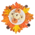 thumbnail image 6 of 5 Pcs Velvet Fake Pumpkins Fall Decor,Faux Small Pumpkin,Small Decorative Fabric Rustic Pumpkins,Fall Artificial Velvet Pumpkins,Small Realistic Vegetable Ornament,Halloween Decorations,Orange&Beige, 6 of 6