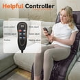 thumbnail image 4 of HEMXSZH Full Body Massage Mat with Heat & Vibration,PU Material, Foot Massage & Lumbar Pillow Cushion, Brown, 4 of 7