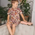 thumbnail image 4 of Fotbe Maneki-Neko Cats Pijama Estampada de 2 Piezas para Niños – Ropa de Dormir de Manga Corta Cómoda para Niños y Niñas, Camiseta y Shorts de Algodón-Medium, 4 of 6