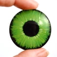 thumbnail image 6 of Bright Neon Green Glass Eyes, 6 of 6