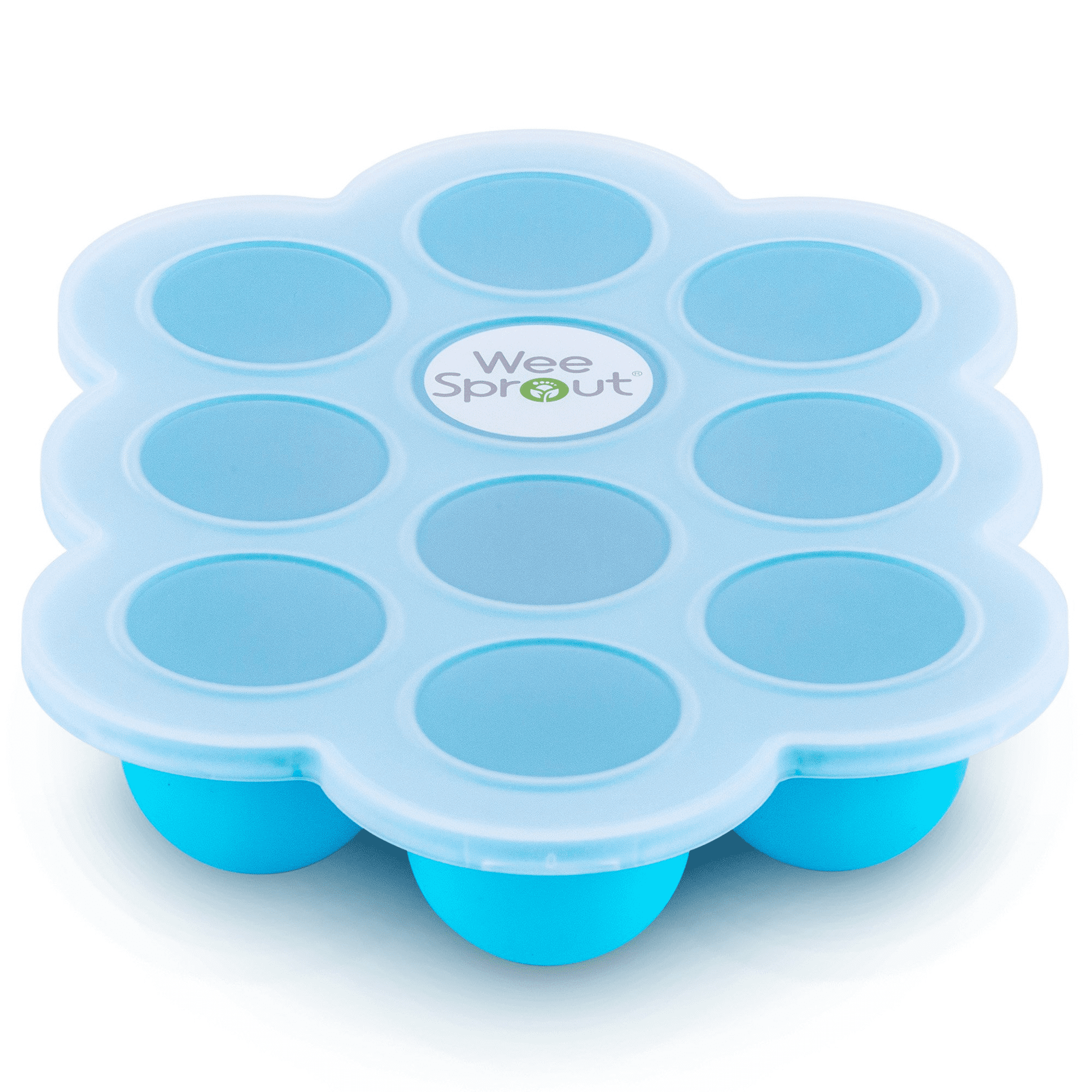 Versatile, BPA-free, microwave-safe silicone food baby freezer tray 