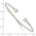 thumbnail image 4 of Auriga 925 Sterling Silver Twisted W/1 Thread Ball Cuff Bangle 7.75inch for Women, 4 of 6
