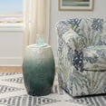 thumbnail image 4 of Riverbay Furniture Mosaic Capiz Drum Table in Light Blue, 4 of 8