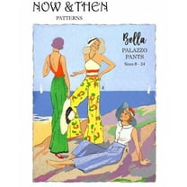 Now & Then Patterns Sewing Pattern The Bella Palazzo Pants Women UK 8 to 24