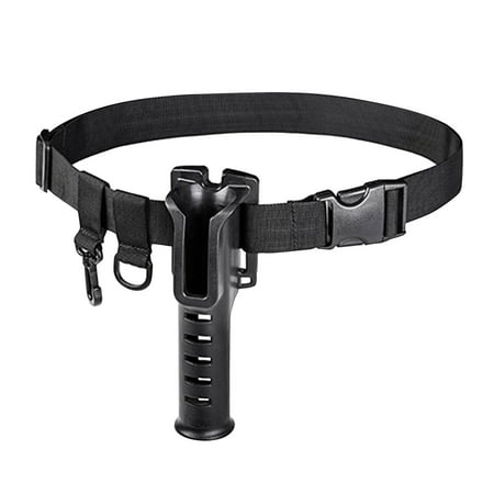 yilyih Fishing Rod Rack Fishing Rod Belt Rod Support Bracket Portable Luya Waist Bracket Fishing Gear Black Waist Belt
