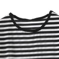 thumbnail image 4 of Women's Striped Two Piece Set, Short Sleeve Top Wide Leg Pants Set, Black and White Stripe Summer Outfits for Women, Casual Lounge Set, Vacation and Maternity Outfits-Gray, 4 of 6