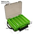 thumbnail image 3 of Cajas de aparejos de pesca extra grandes, contenedor de cebo de doble capa, almacenamiento portátil de señuelos, caja de herramientas con múltiples compartimentos, estuche de plástico, 3 of 5