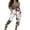 White, variant on Seyurigaoka Women Sexy Jumpsuit Printed Pattern Deep V-neck Sleeveless Overalls