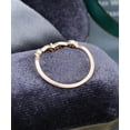 thumbnail image 6 of Curved wedding band women vintage rose gold Marquise cut Diamond Moissanite wedding band unique Pear shaped Bridal Stacking promise gift, 6 of 6