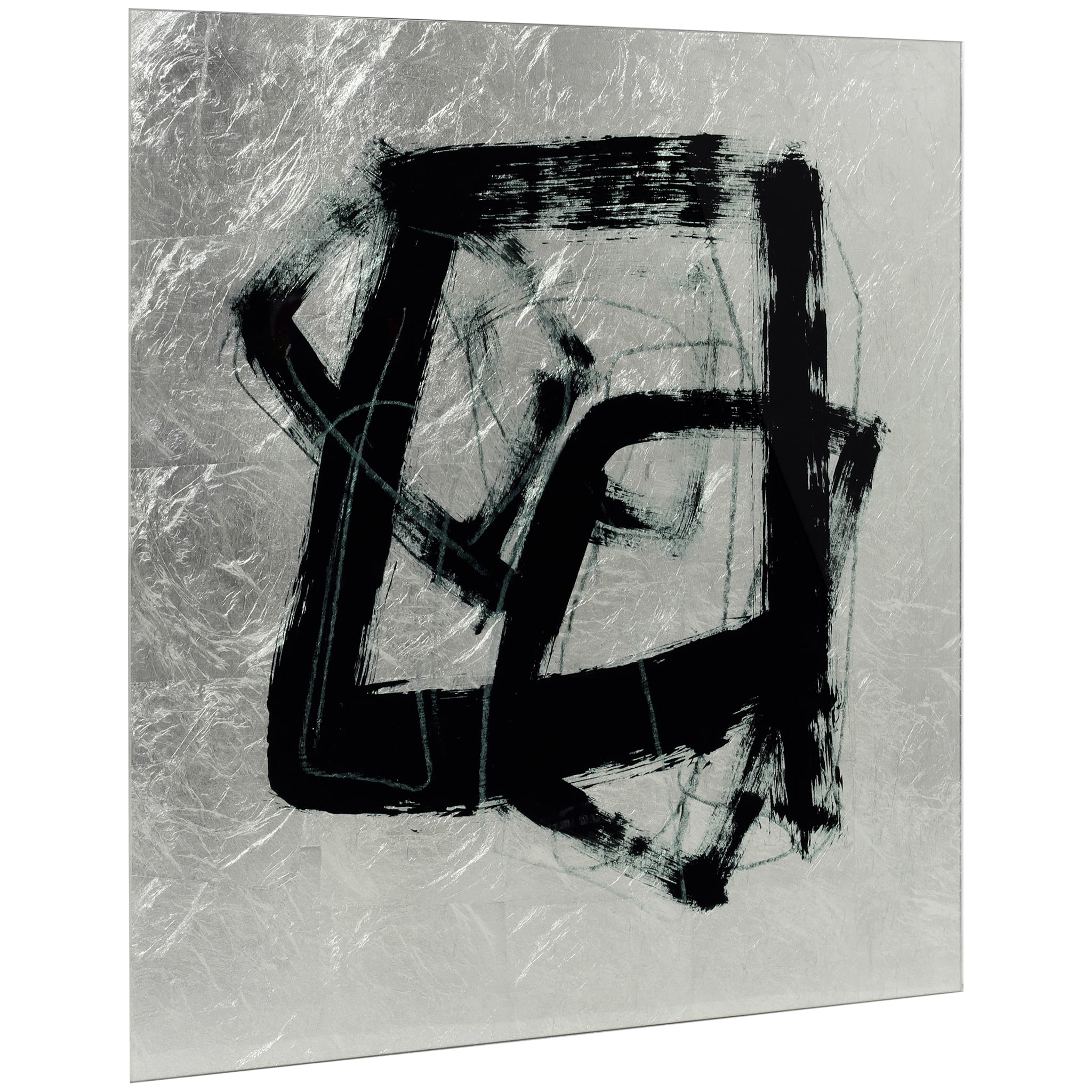 Empire Art Direct Tessellation I Reverse Printed Tempered Glass with Silver Leaf Wall Art, 24" x 24" x 0.2", Ready to Hang