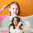 thumbnail image 3 of Portable Folding Double Head Hair Brushes Compact Anti-Static Travel Hair Comb for Handbag, 3 of 5