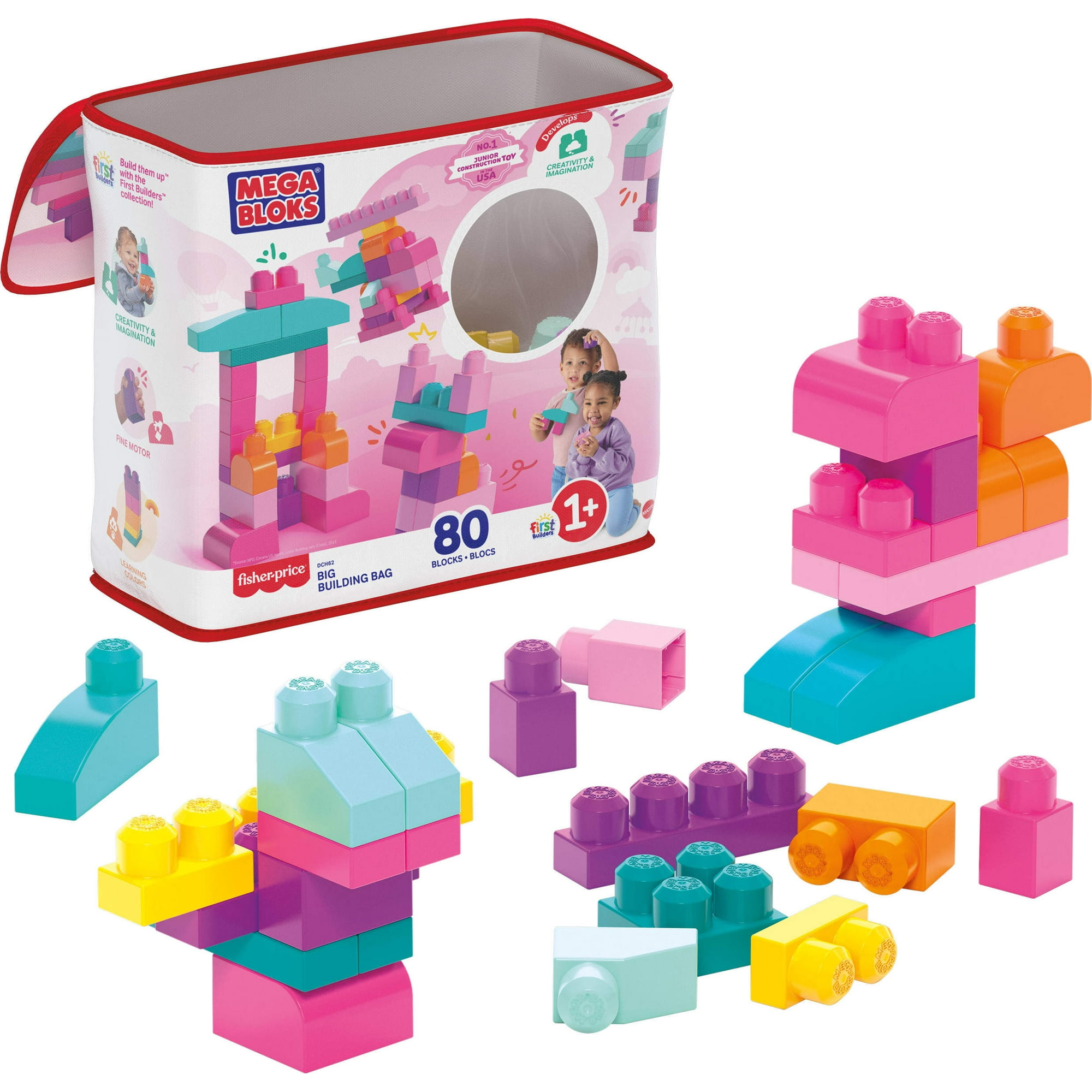 Mega Bloks First Builders Big Building Bag (80 Pieces) - Walmart.ca