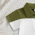 thumbnail image 7 of Quealent Toddler Baby Boy Summer Clothes Set 3 6 12 18 24 Months 2T 3T Contrast Color Short Sleeve Lapel Button T Shirt Elastic Waist Solid Shorts 2 Piece Outfits (Army Green, 2-3 Years), 7 of 7
