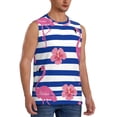 thumbnail image 2 of Gaeub Pink Flamingo Men's Sleeveless Muscle Shirts Workout Tank Tops, Odor Protection and Comfortable - 3X-Large, 2 of 8