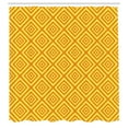 thumbnail image 3 of Ambesonne Orange and Yellow Shower Curtain, Rhombus Grid, 69"Wx84"L, Orange and Yellow, 3 of 5