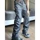 thumbnail image 2 of Pantalones cargo para hombre, pantalones grises con pliegues, estilo hip hop, para otoño, baratos, holgados, estilo coreano, estilo Harajuku, corte regular, de diseñador, 2 of 5