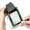 thumbnail image 7 of Square PU Leather Luggage Tags, 2 Pack, with Privacy Cover and Stainless Steel Ring - Suitable for Travel, Backpack, Handbag - Bag Tags, Handbag Tags Peacock Feather, 7 of 7